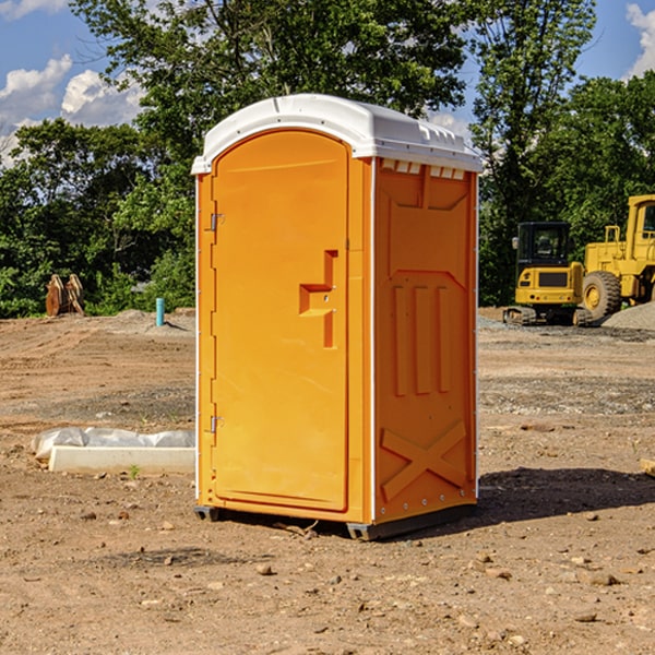 how often are the portable restrooms cleaned and serviced during a rental period in Cape Royale Texas